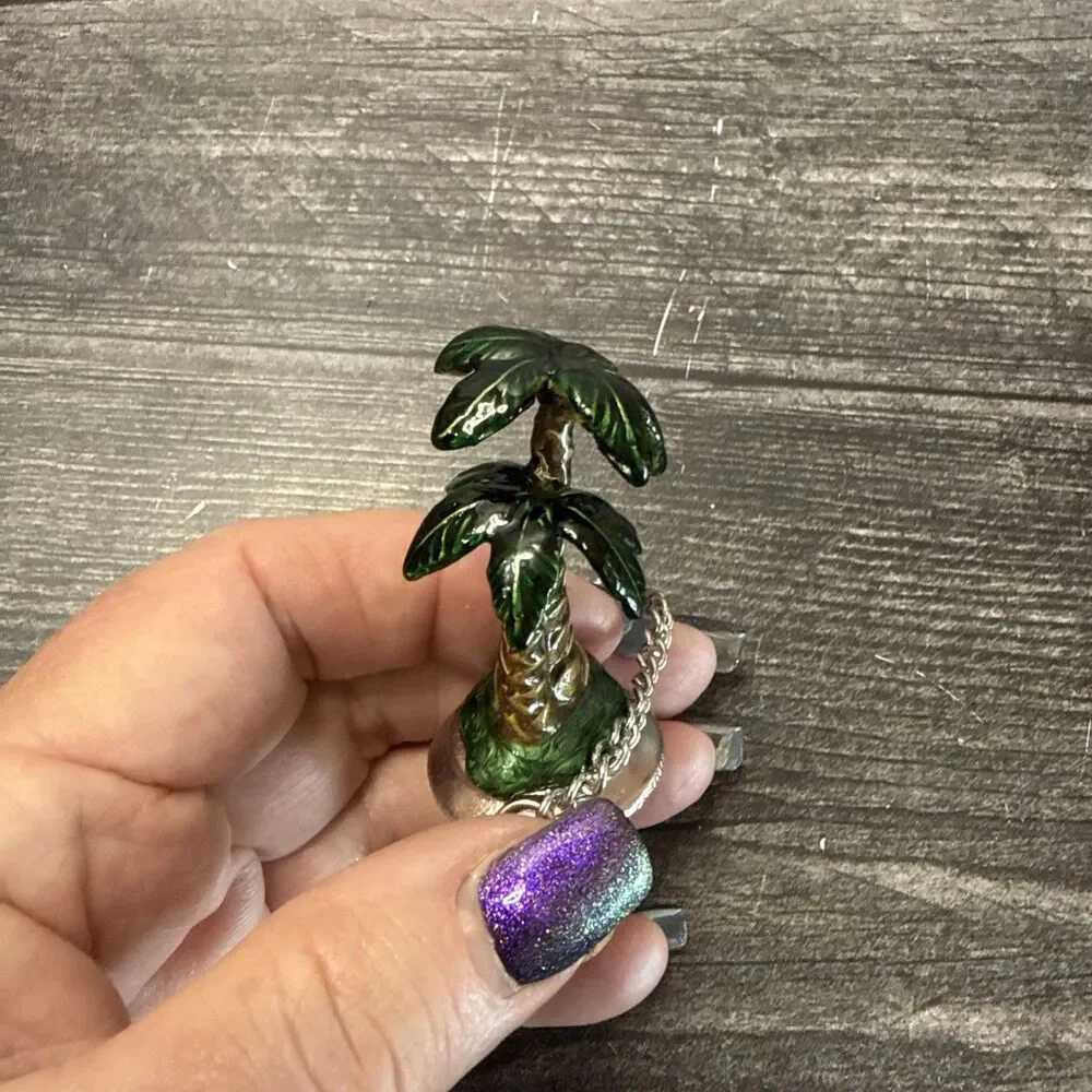 Pewter Palm Tree Wine Bottle Cork